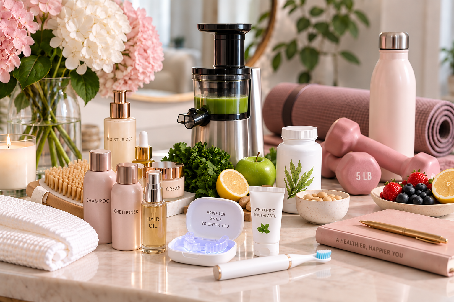A curated collection of beauty and self-care products